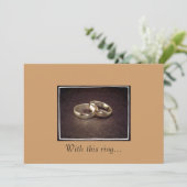 「この指輪で…」 非公式結婚式招待状 招待状 (スタンド正面)