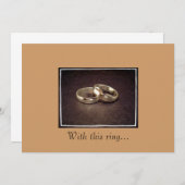 「この指輪で…」 非公式結婚式招待状 招待状 (正面/裏面)