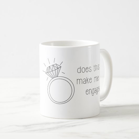 この指輪は私を見せ婚約したるかコーヒーマグ コーヒーマグカップ (正面右)