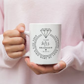 この指輪をはめると婚約して見える？モダンなデザイン コーヒーマグカップ