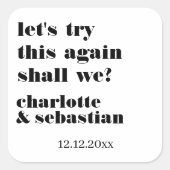 この操作を再試行して日付を保存する スクエアシール (正面)