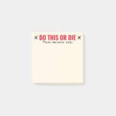 この操作を実行するカスタムかおもしろい死ぬPost-It Notes ポストイット (正面)