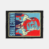 この政治的逮捕を共和党に対して起訴すおもしろいる フリースブランケット (正面(横))