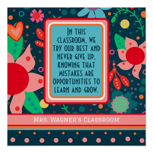 この教室での引用文カスタマイズ先生フローラ ポスター (正面)