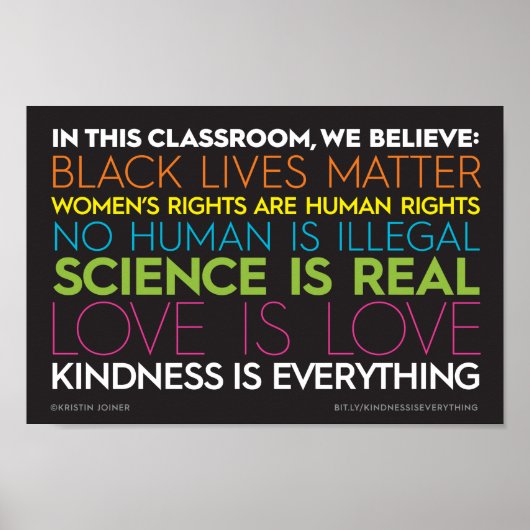 この教室で…親切は何でものしるしだ ポスター (正面)