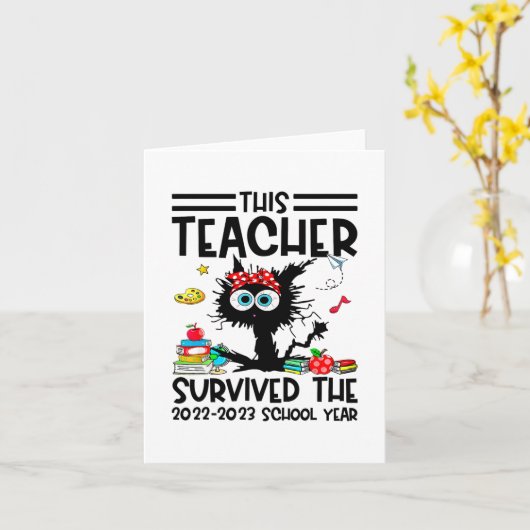 この教師は2022-2023年度の学校生活を乗り切った カード (黄色い花)