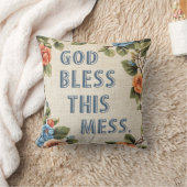この散らかった事を神が祝福おもしろいする クッション (ブランケット)