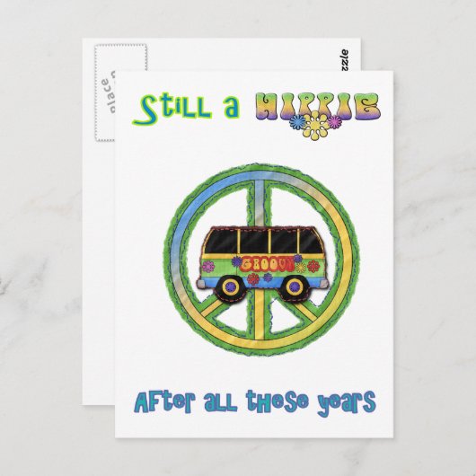 この数年の間にまだヒッピーだ ポストカード (正面/裏面)