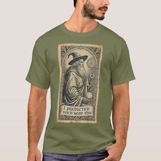 この文を読むと予言した Tシャツ (正面)