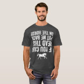 この文字が読めるなら馬に戻してください 馬 Tシャツ (正面フル)