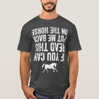 この文字が読めるなら馬に戻してください 馬 Tシャツ