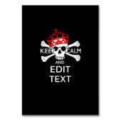 この文字をパーソナ保ライズするCalm Crossbonesスカル テーブルナンバー (正面)