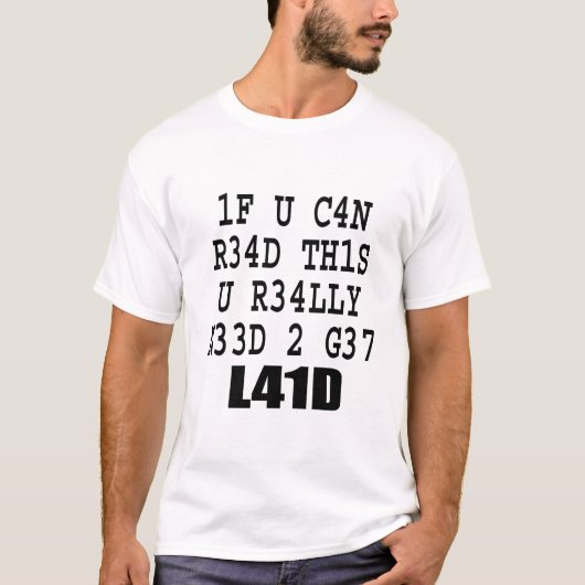 この文章が読めるなら... Tシャツ (正面)