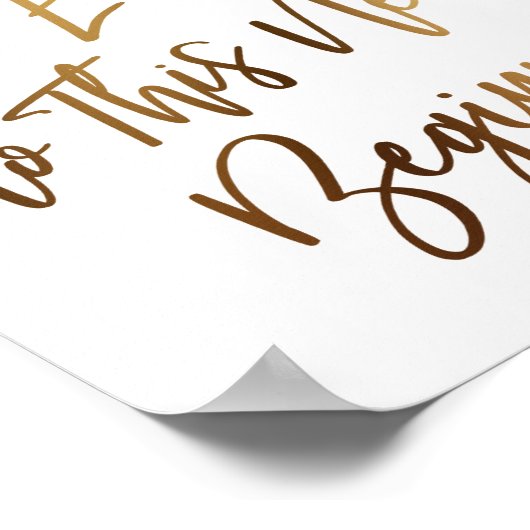 この新しい始めののサインに甘いシンプル結末 ポスター (角)