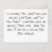 この新し素晴らしいアイディアを発見した… ポストカード (正面)