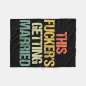 この新郎の結婚式 - 独身最後の夜が楽しい フリースブランケット (正面(横))