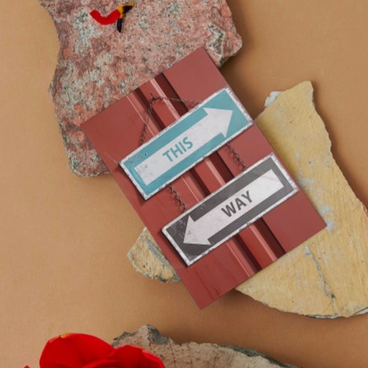 この方法 – どの方法で？紛らわしい通りシンボルや象徴 ポストカード