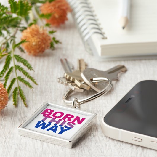 この方法Biのプライドを生まれて下さい キーホルダー (側面)