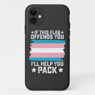 この旗を見て不快に思うなら荷造りするのを手伝うわ トランスジェンダー iPhone 11 ケース