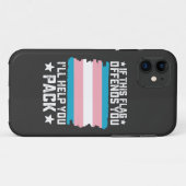 この旗を見て不快に思うなら荷造りするのを手伝うわ トランスジェンダー Case-Mate iPhoneケース (裏面(横))