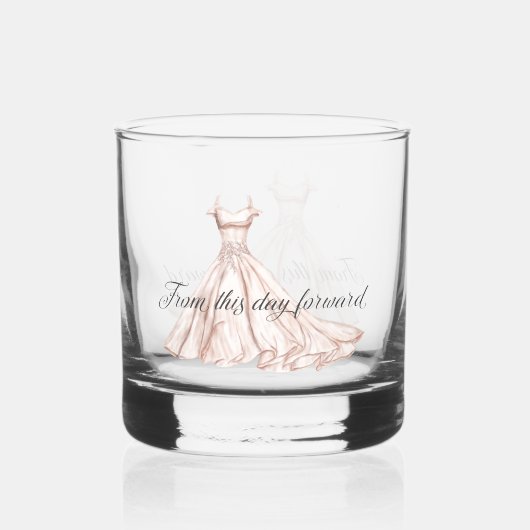 この日からフォワードエレガントなウェディングドレス ウイスキーグラス (正面)