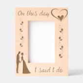 この日に私は言っ結婚た レーザー彫刻フレーム (正面)