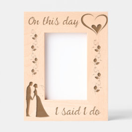 この日に私は言っ結婚た レーザー彫刻フレーム