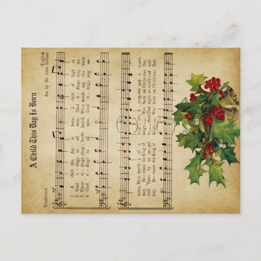 この日の子のエフエラはクリスマス生まれのキャロルだ シーズンポストカード (正面)