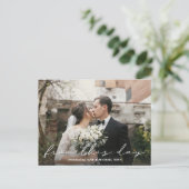 この日の駆け落ち発表葉書から 案内ポストカード (スタンド正面)