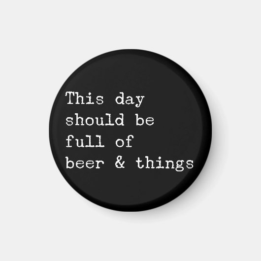 この日はビールと物だ マグネット (正面)