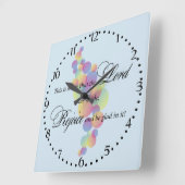 この日は主の成した日である スクエア壁時計 (傾斜)