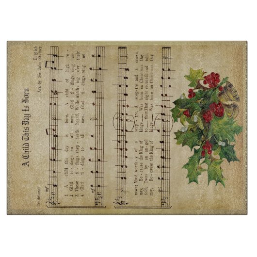 「この日は子どもが生まれい」グラス カッティングボード (正面)