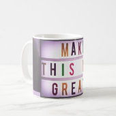 この日を作素晴らしる コーヒーマグカップ (正面左)