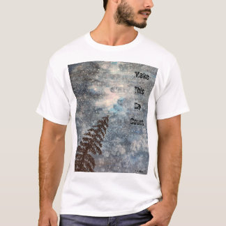 この日を大切に 荒々しい自然とひとり樹の星 Tシャツ
