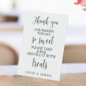 この日を甘くしてくれてありがとう結婚。 台座サイン