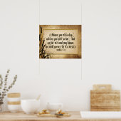 この日を選ぶ(Joshua 24:15) ポスター (キッチン)