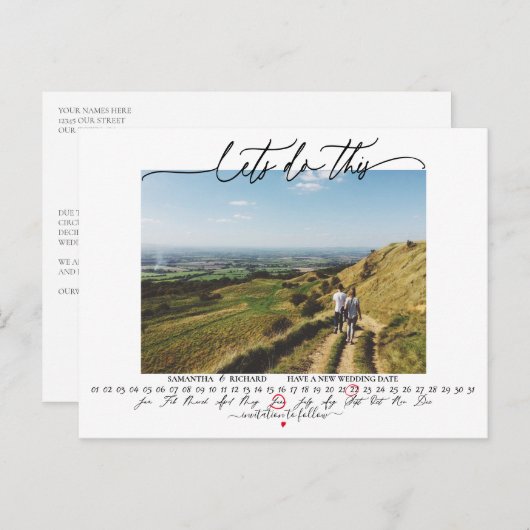 この日取り替え結婚をしてみよう ポストカード (正面/裏面)