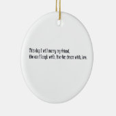 この日私は私の友人と結婚します セラミックオーナメント (右)