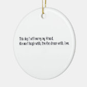 この日私は私の友人と結婚します セラミックオーナメント (左)