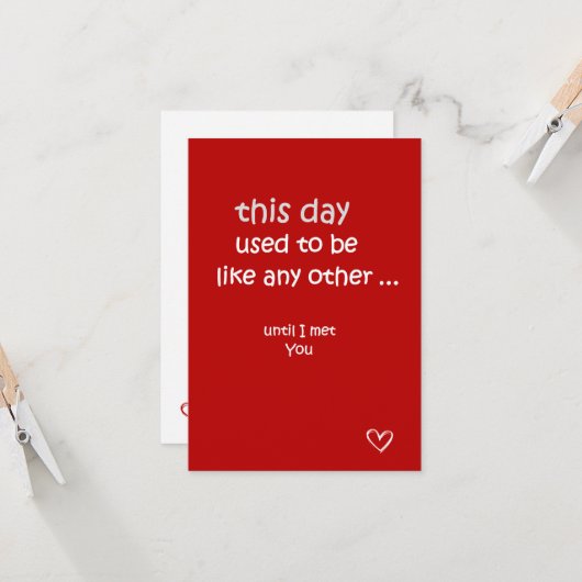 この日 – ロマンチックなラブカード (正面/裏面インサイチュ)