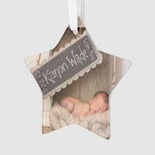 この星形のクリスマス装飾をパーソナライズ オーナメント (正面)