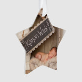 この星形のクリスマス装飾をパーソナライズ オーナメント (正面)