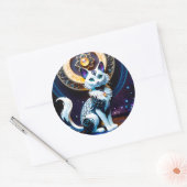 この映画ファンタジー猫は本当に芸術作品だ。 ラウンドシール (封筒)