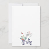 この春カードを持ちパーソナライズされた上げ 案内状 (裏面)