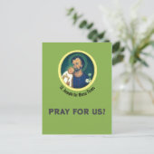 この時代のための聖ヨセフの折りたたみ式グリーティングカード ポストカード (スタンド正面)