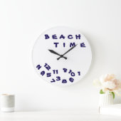 "この時計で***ビーチ時刻****を使用しカッコいいます ラージ壁時計 (ホーム)