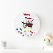 この時計***ワインの時間***時カッコいい間 ラージ壁時計 (ホーム)