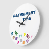 この時計***「定年***時カッコいい」 ラージ壁時計 (傾斜)