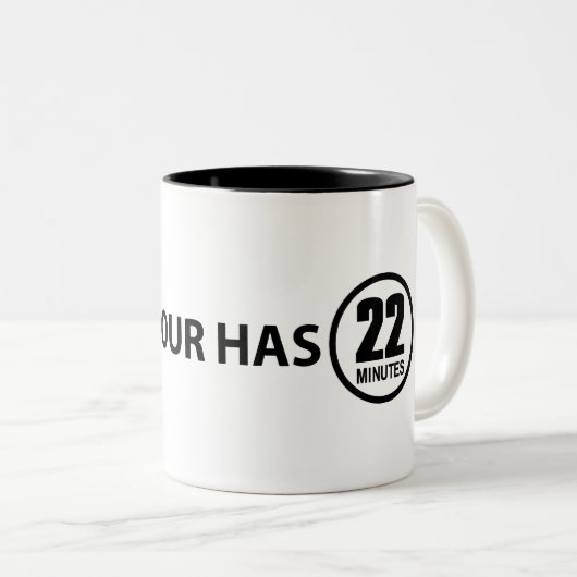 この時間は22分だ ツートーンマグカップ (正面右)