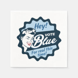 この時間実在の投票レトロ スタンダードカクテルナプキン